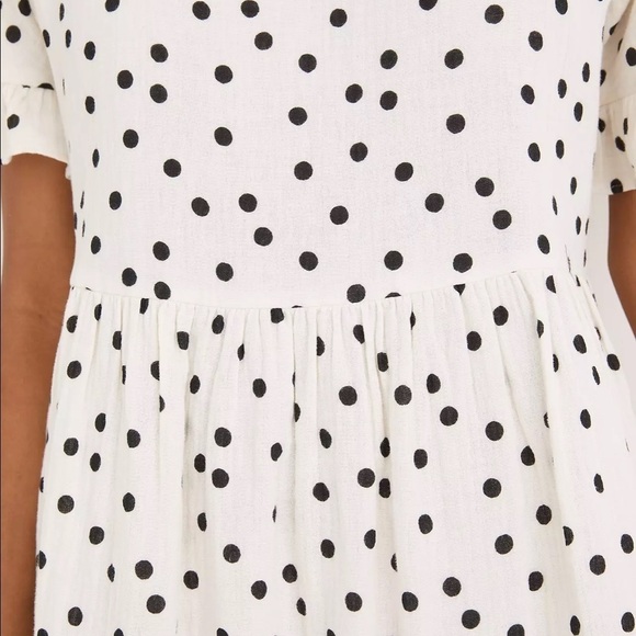 Madewell Lightspun Ruffle-Sleeve Babydoll Dress in Dot Toss - Picture 15 of 16